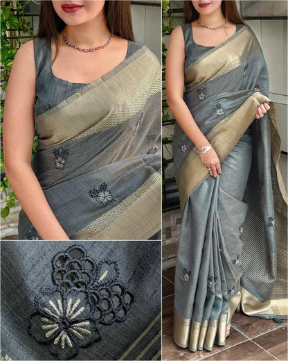 Parampara Elegance Zari Weave Saree