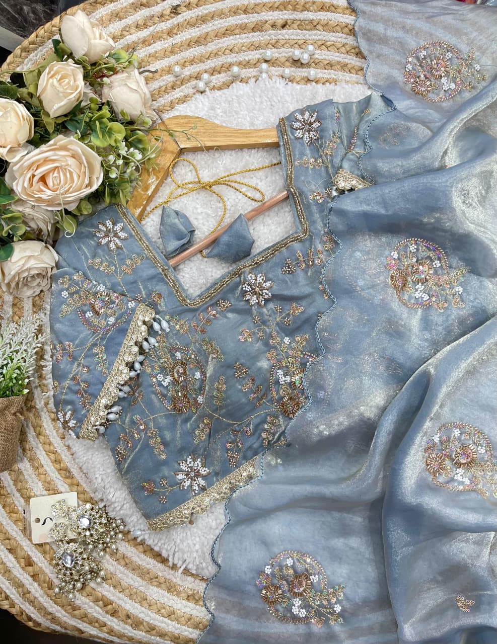 Royal Radiance Heavy Butta Space Silk Saree