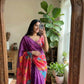 Teby Silk Saree with Butterfly Digital Print & Cutdana Khatli Work Border ✨
