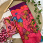 Teby Silk Saree with Butterfly Digital Print & Cutdana Khatli Work Border ✨