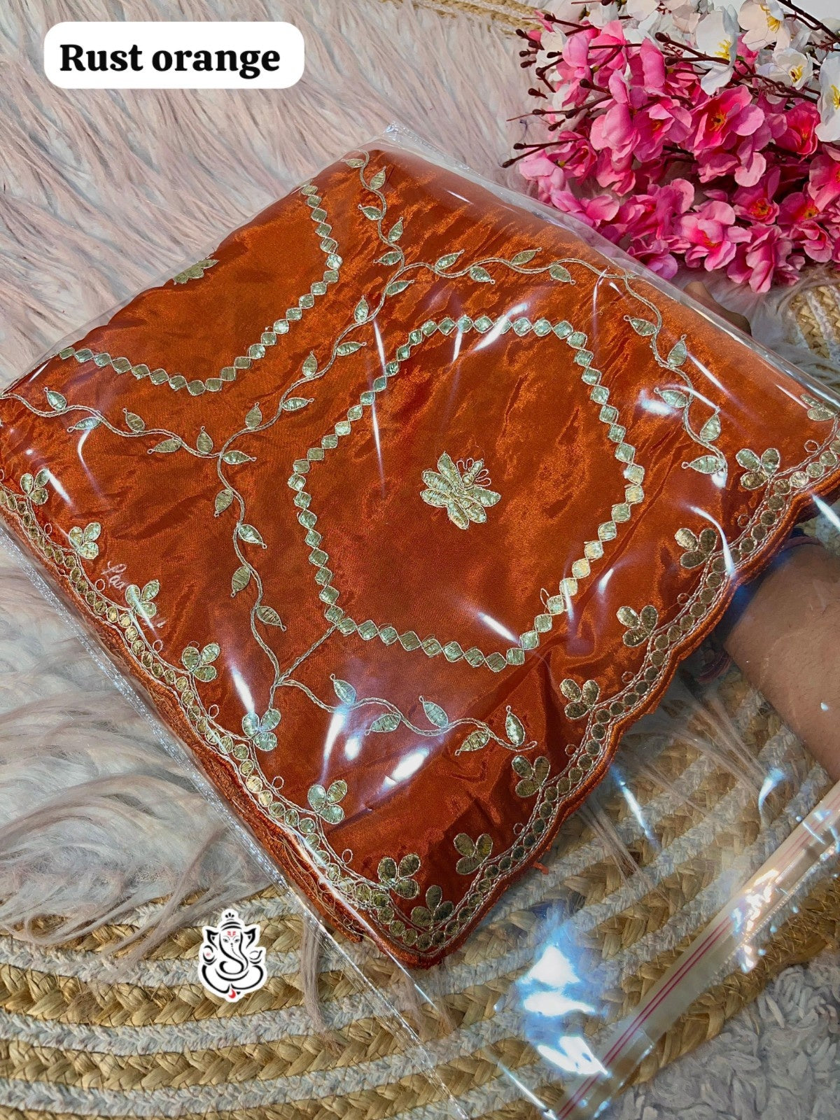 Trending Heavy Traditional Gotapatti Cutwork Silk Saree