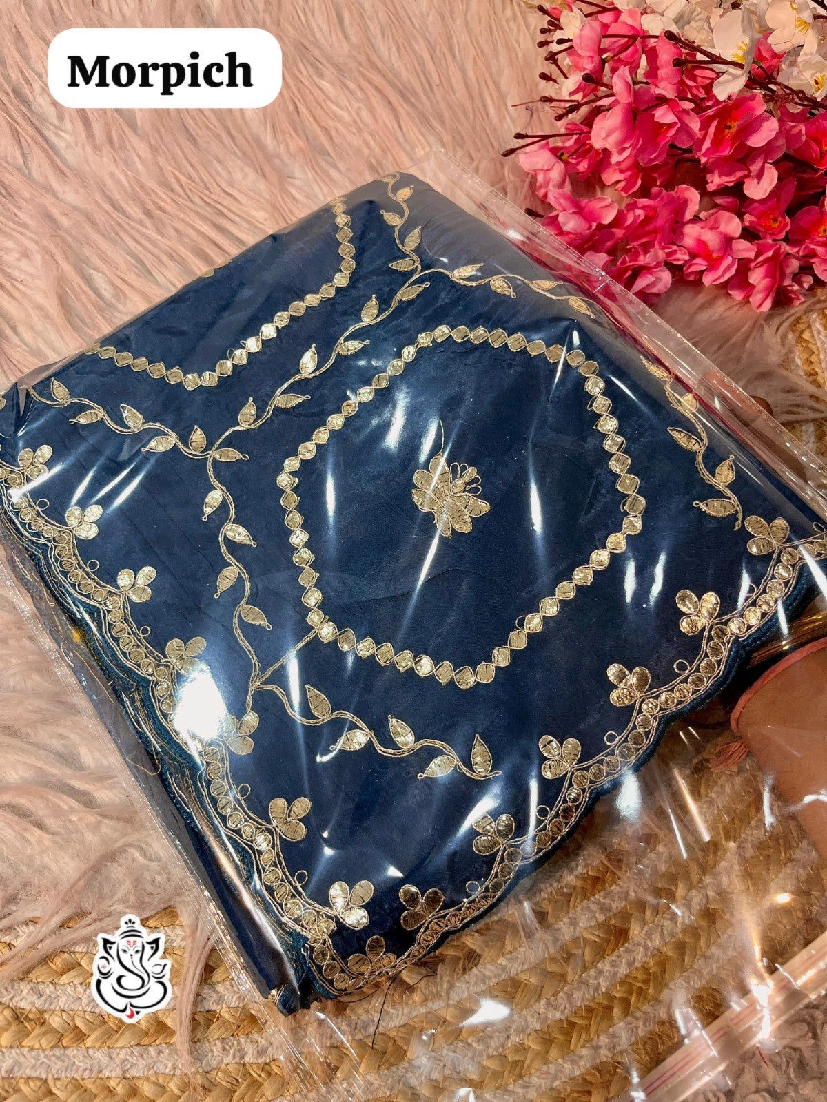 Trending Heavy Traditional Gotapatti Cutwork Silk Saree
