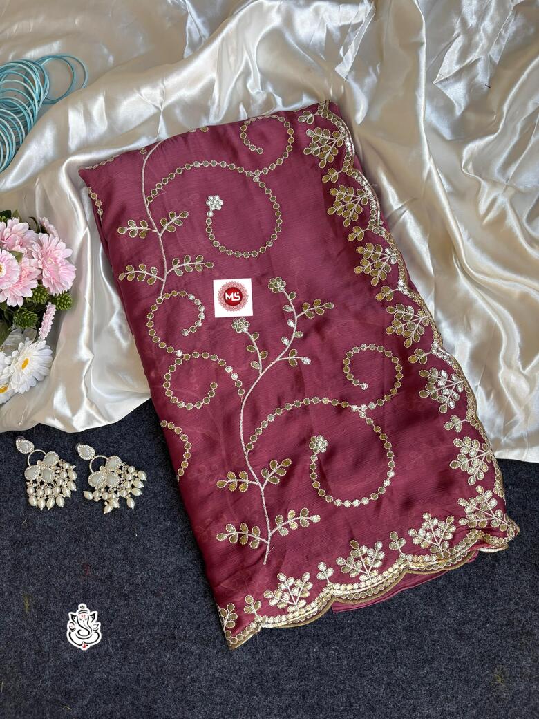 Stylish Georgette Print Saree with Matching Digital Print Blouse