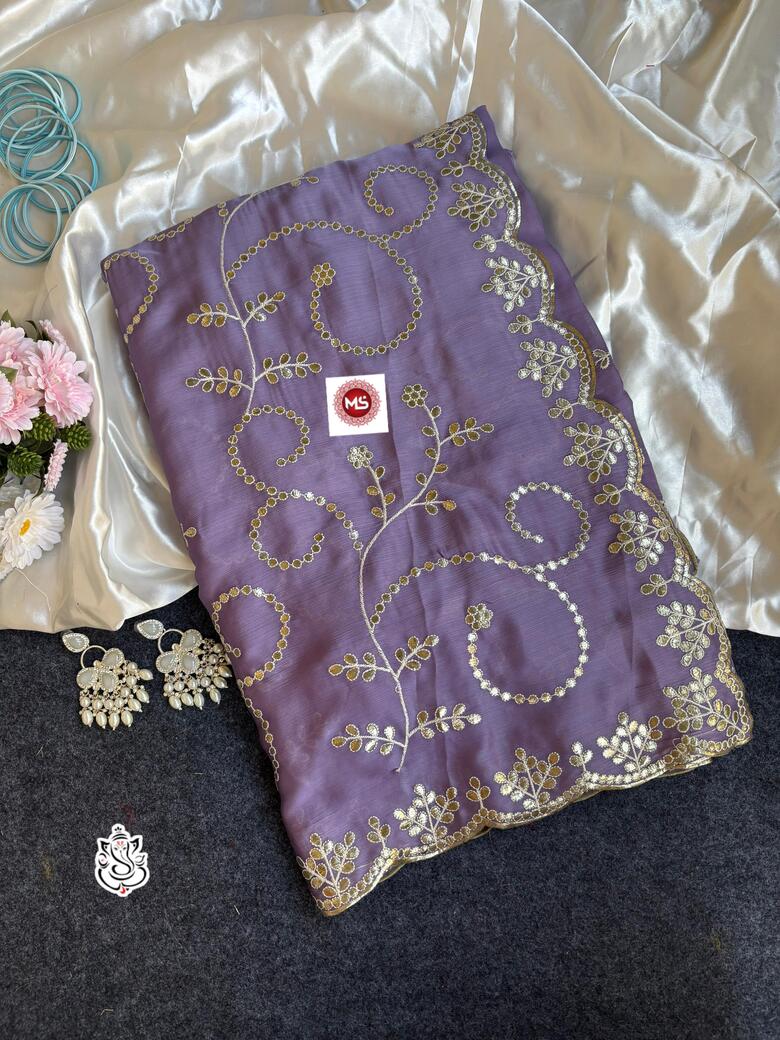 Stylish Georgette Print Saree with Matching Digital Print Blouse