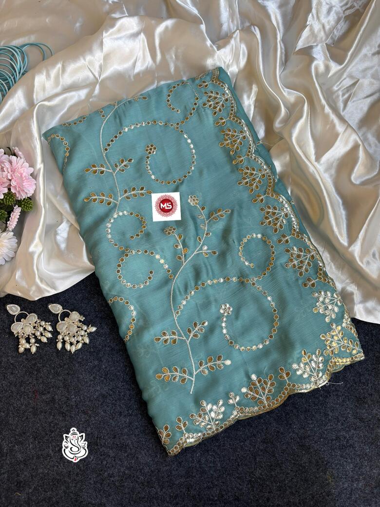 Stylish Georgette Print Saree with Matching Digital Print Blouse