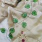 Premium Beige Jimichu Silk Saree with Cutdana & Sequin Butta Design
