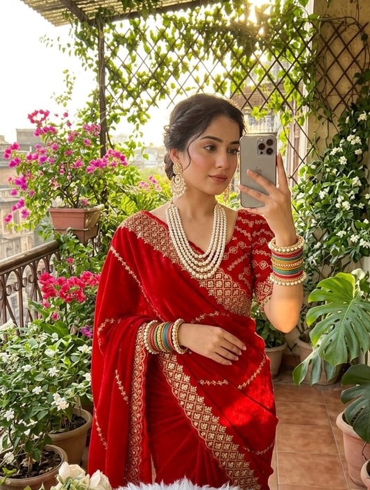 💖 Premium Zimmy Choo Silk Saree with Lehariya Sequence Design 💖