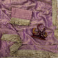Elegant Moss Silk Jacquard Butti Designer Saree
