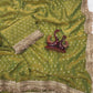 Elegant Moss Silk Jacquard Butti Designer Saree