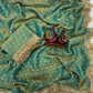Elegant Moss Silk Jacquard Butti Designer Saree