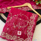 Exclusive C by C Bandhej Print Saree with Zari Embroidery & Cutwork Border