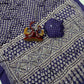 Trendy Soft Crepe Silk Ajrakh Saree with Real Mirror Work