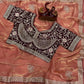 Designer Fendy Satin Saree with Rich Zari & Sequins Work Stitched Blouse