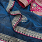 Designer Fendy Satin Saree with Rich Zari & Sequins Work Stitched Blouse