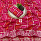Rich Look Designer Viscose Saree with Bandhej Weaving