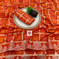 Rich Look Designer Viscose Saree with Bandhej Weaving