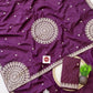 Party Wear Soft H.O. Silk Saree with Heavy Border Work