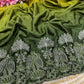Elegant Party Wear Chinnon Saree With Embroidery