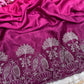 Elegant Party Wear Chinnon Saree With Embroidery