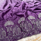 Elegant Party Wear Chinnon Saree With Embroidery
