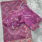 Elegant Cotton Satin Saree with Thread Embroidery & Bandhej Print