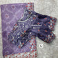 Elegant Cotton Satin Saree with Thread Embroidery & Bandhej Print