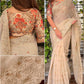 Elegant Linen Cotton Saree with Zari Weaving & Digital Print Blouse