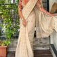 Elegant Linen Cotton Saree with Zari Weaving & Digital Print Blouse
