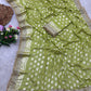 Premium Soft Viscose Georgette Saree With Elegant Lace Border