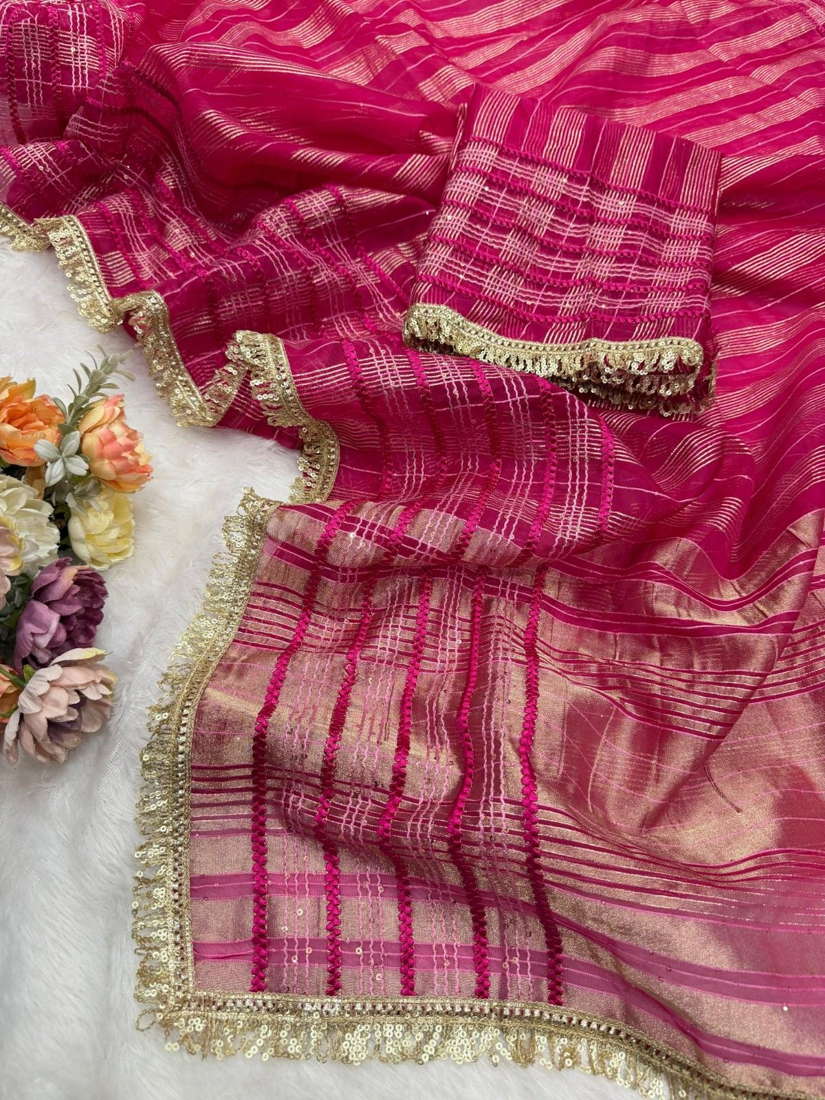 Imperial Glow Tissue Silk Couture Saree