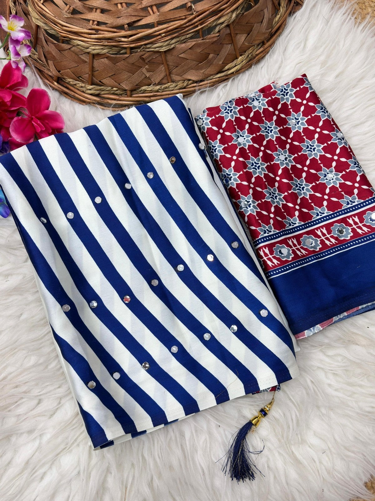 Designer Japan Satin Saree With Elegant Design