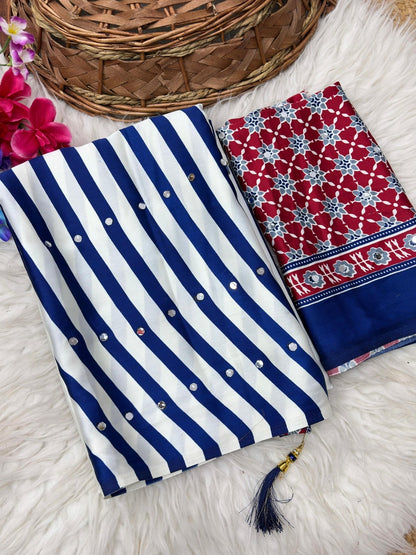 Designer Japan Satin Saree With Elegant Design
