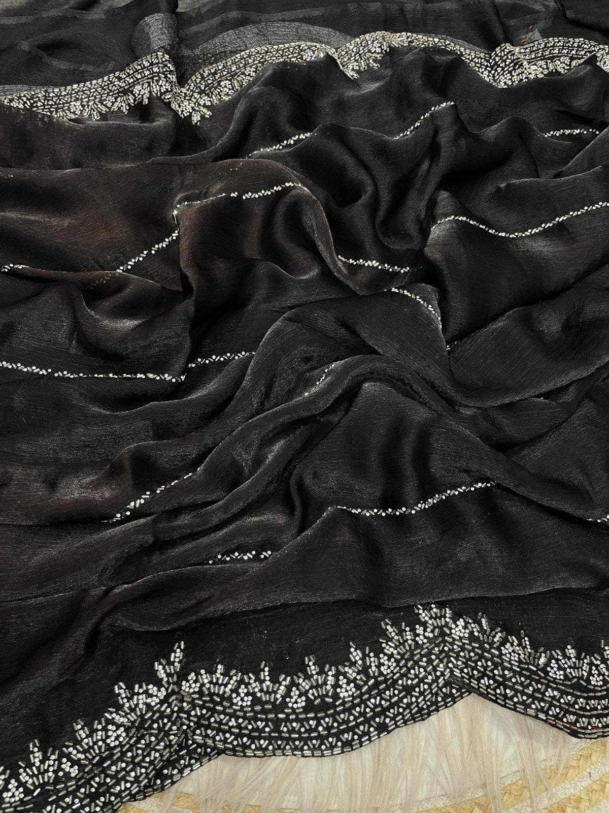 Premium Blooming Saree with Swarovski & Jarkhan Work