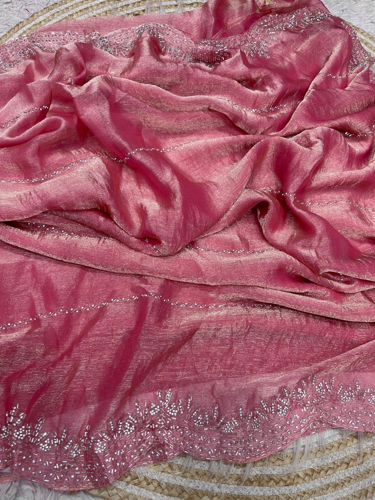 Premium Blooming Saree with Swarovski & Jarkhan Work