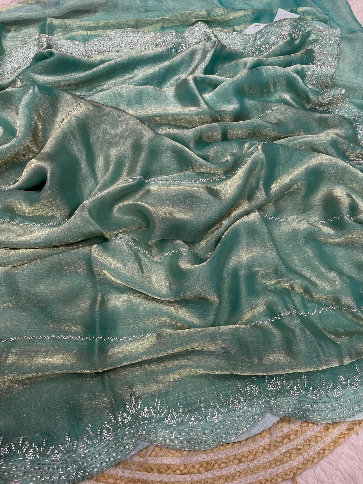 Premium Blooming Saree with Swarovski & Jarkhan Work