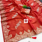 Premium Shiny Viscose Silk Foil Butta Saree with Gotta Work