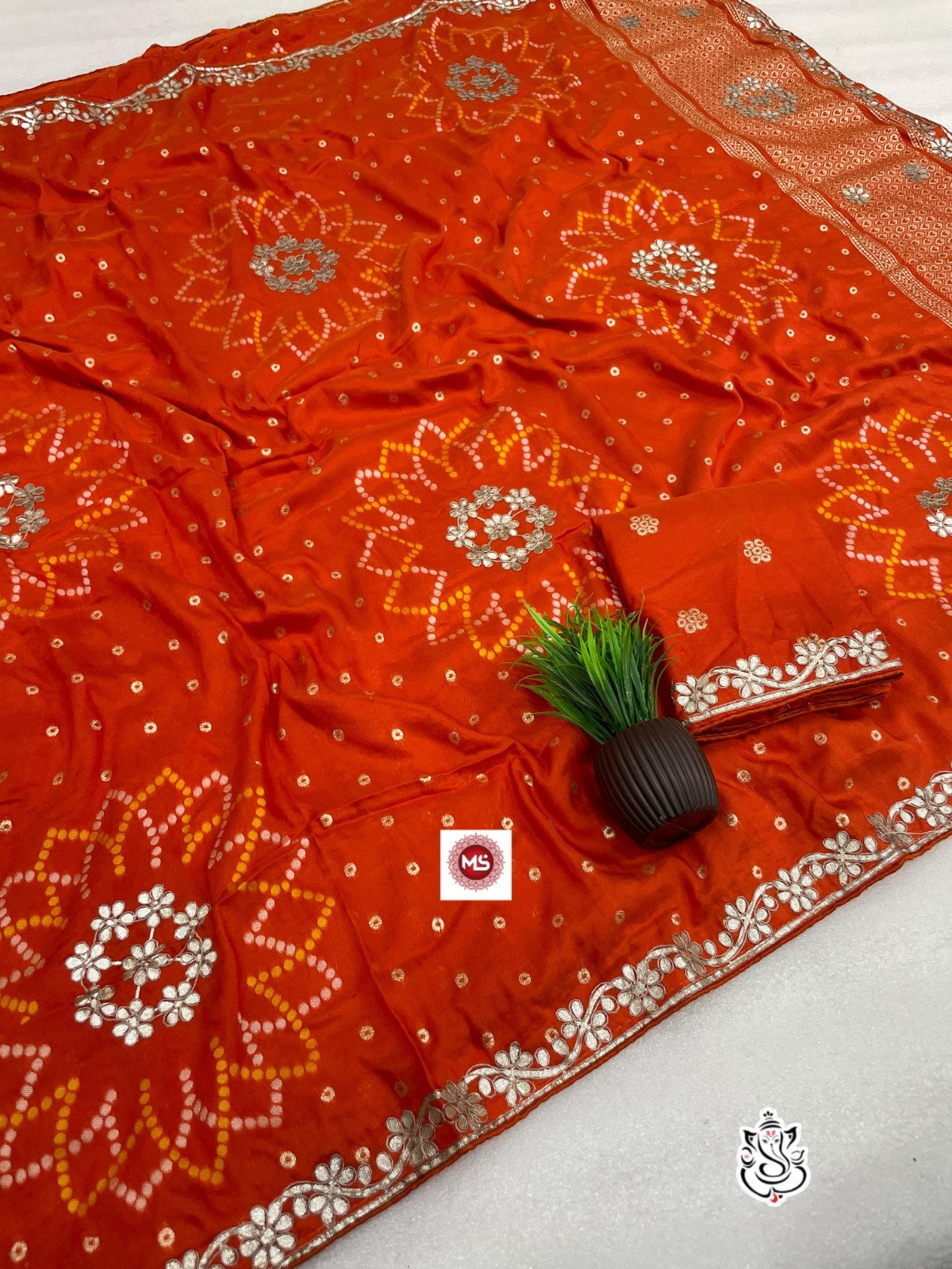 Premium Viscose Silk Saree with Dori Gotta Work & Designer Pallu