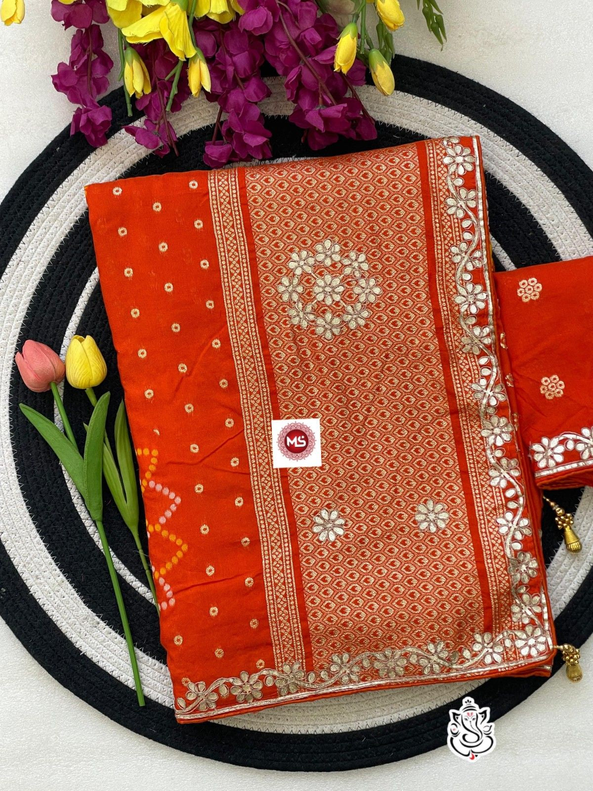 Premium Viscose Silk Saree with Dori Gotta Work & Designer Pallu
