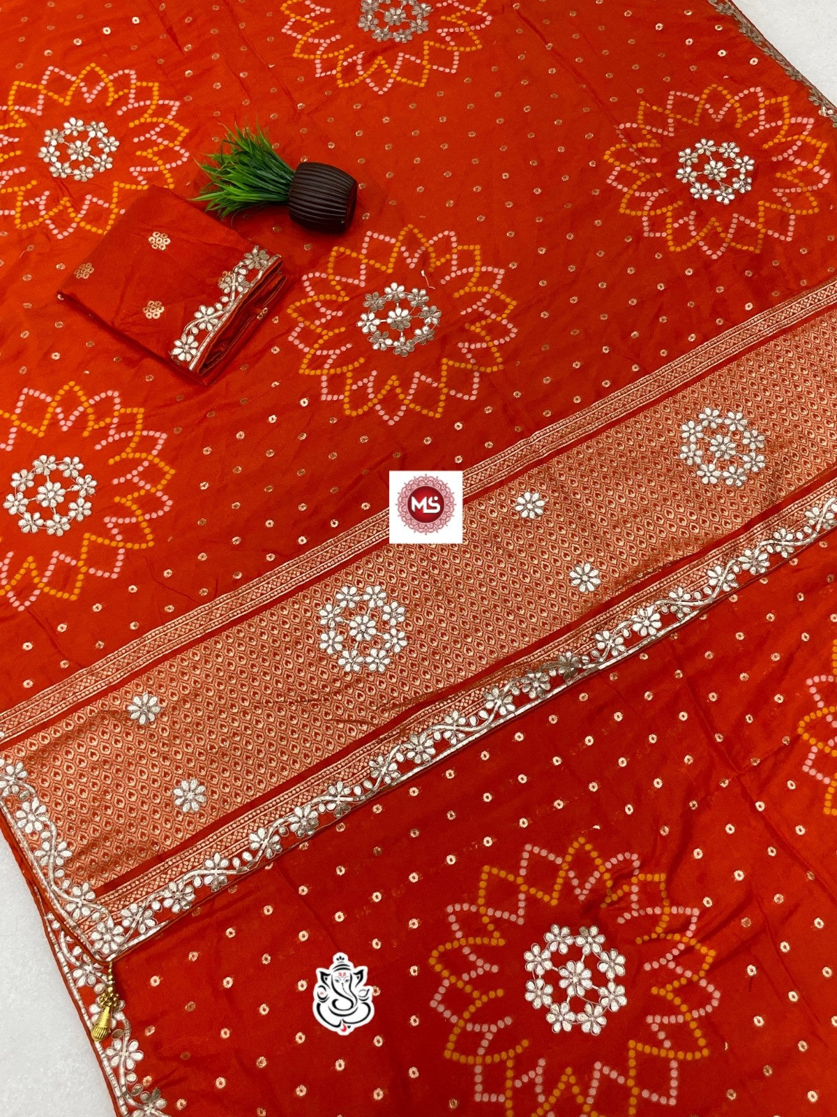 Premium Viscose Silk Saree with Dori Gotta Work & Designer Pallu