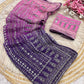 Celebrity Style Designer Georgette Saree with Mirror Work