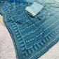 Celebrity Style Designer Georgette Saree with Mirror Work