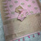 Festive Minakari Banarasi Cotton Silk Saree with Dual Zari Weaving