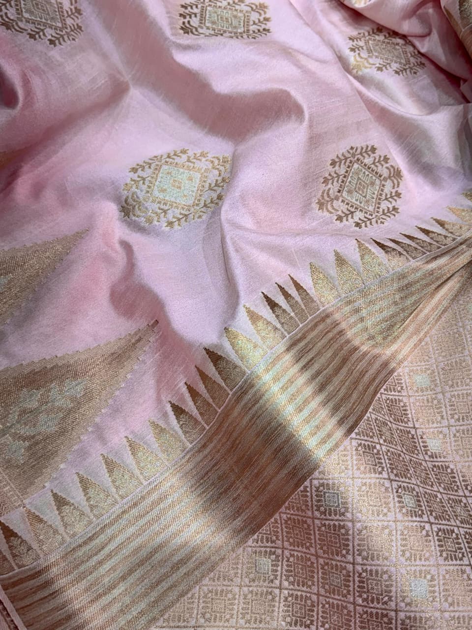 Festive Minakari Banarasi Cotton Silk Saree with Dual Zari Weaving