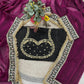 Rangriti Magenta Designer Embroidered Satin Saree