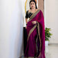 Rangriti Magenta Designer Embroidered Satin Saree