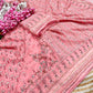 Celebrity Style Designer Georgette Saree with Mirror Work