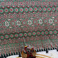 Soft Satin Crepe Ajrakh Print Mirror Work Saree