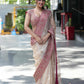 Designer Soft Zipsy Silk Embroidered Saree with Banglori Silk Blouse