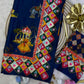 Premium Soft Crepe Satin Pichwai Print Saree with Katdana Handwork & Fancy Tassel Pallu