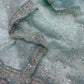 Wedding Wear Soft Net Sequins & Beads Work Saree with Designer Border